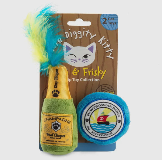 Kitty Clicquot (Bottle & Caviar) Catnip Toys