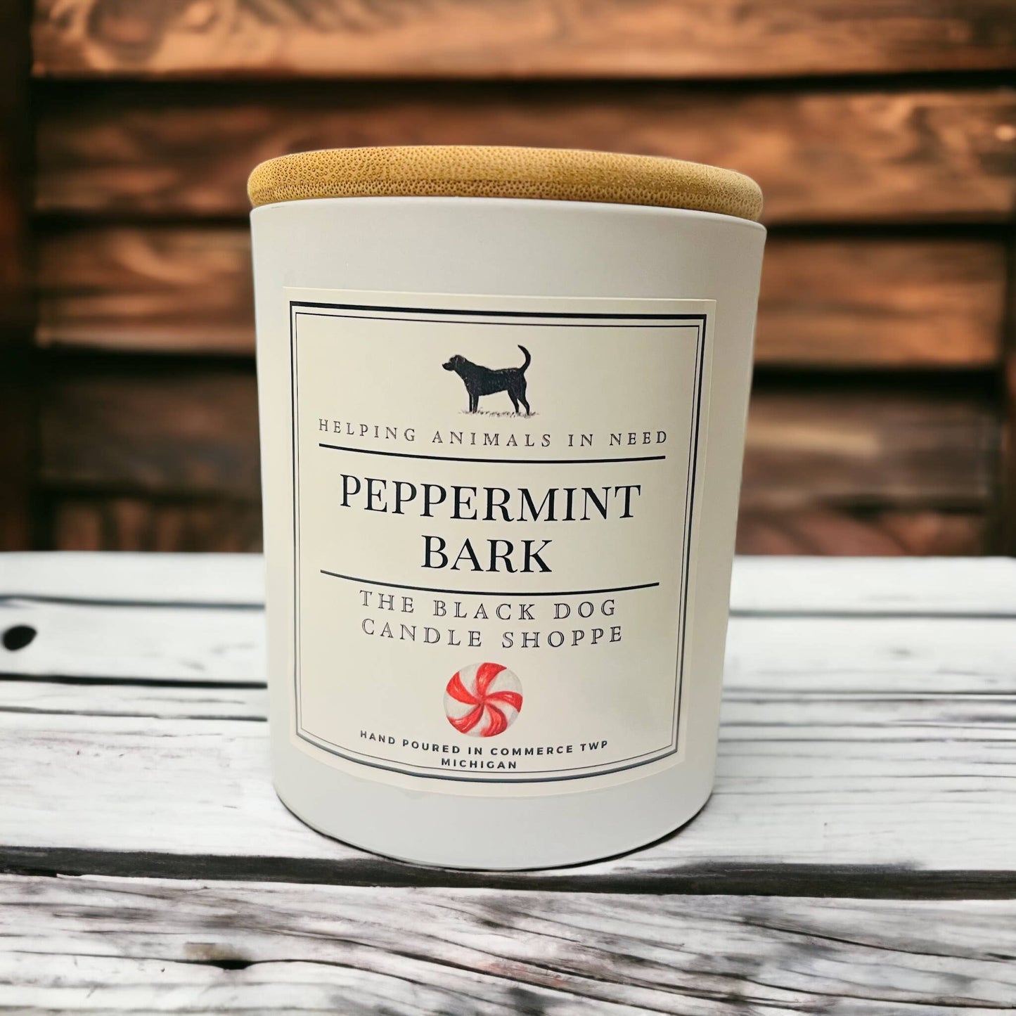 Christmas Candle - Peppermint Bark