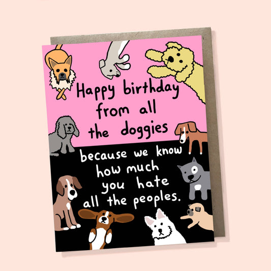 Happy Birthday From All The Doggies, Card