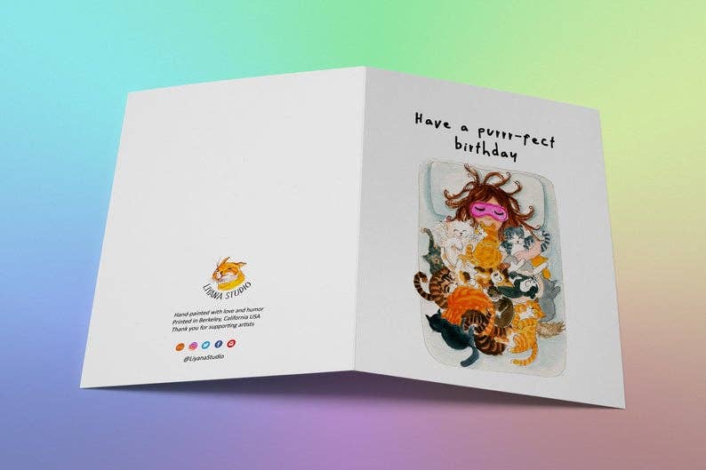Purrr-fect Birthday - Funny Birthday Card
