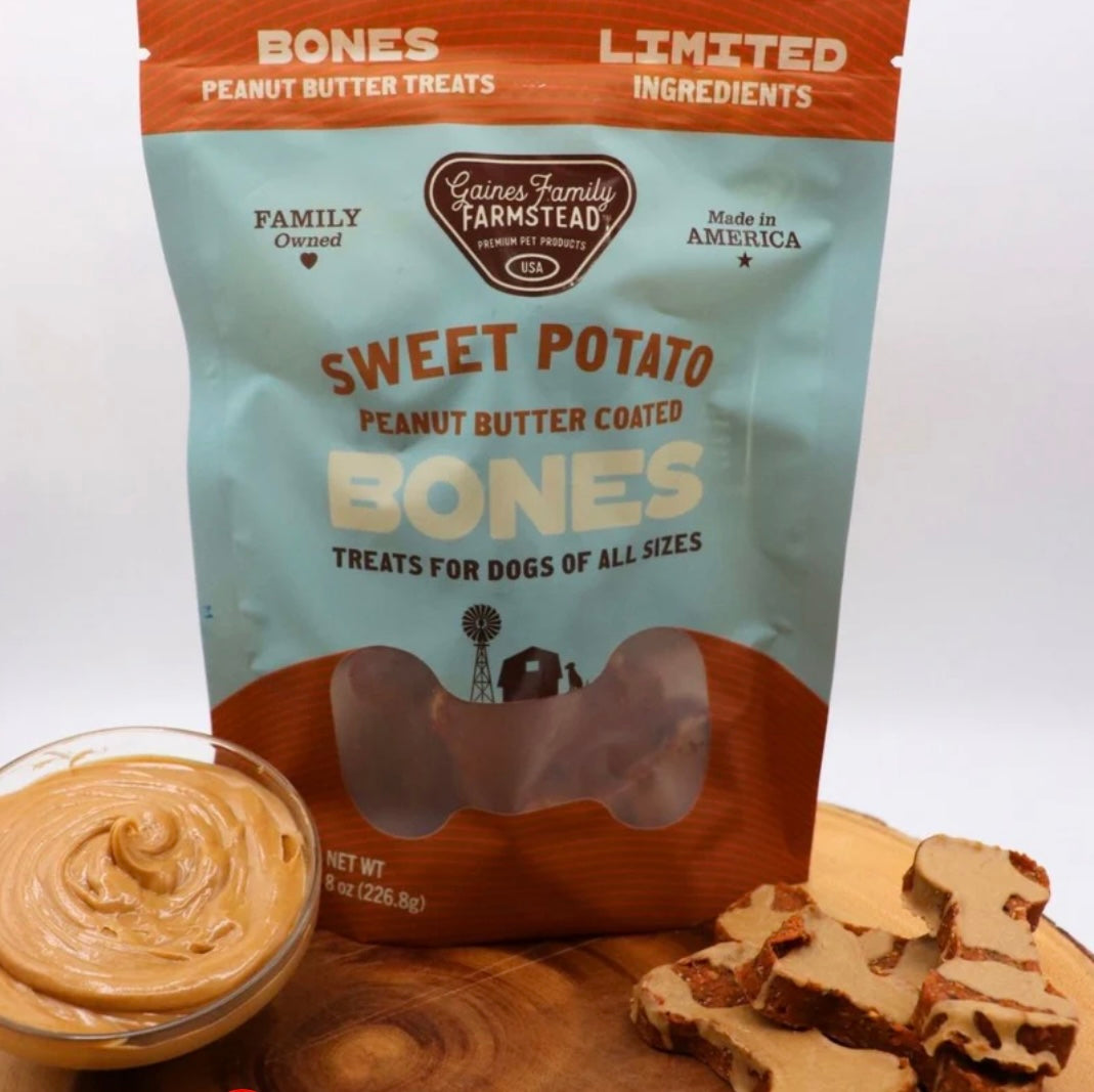 Peanut Butter Sweet Potato Bones - 8oz