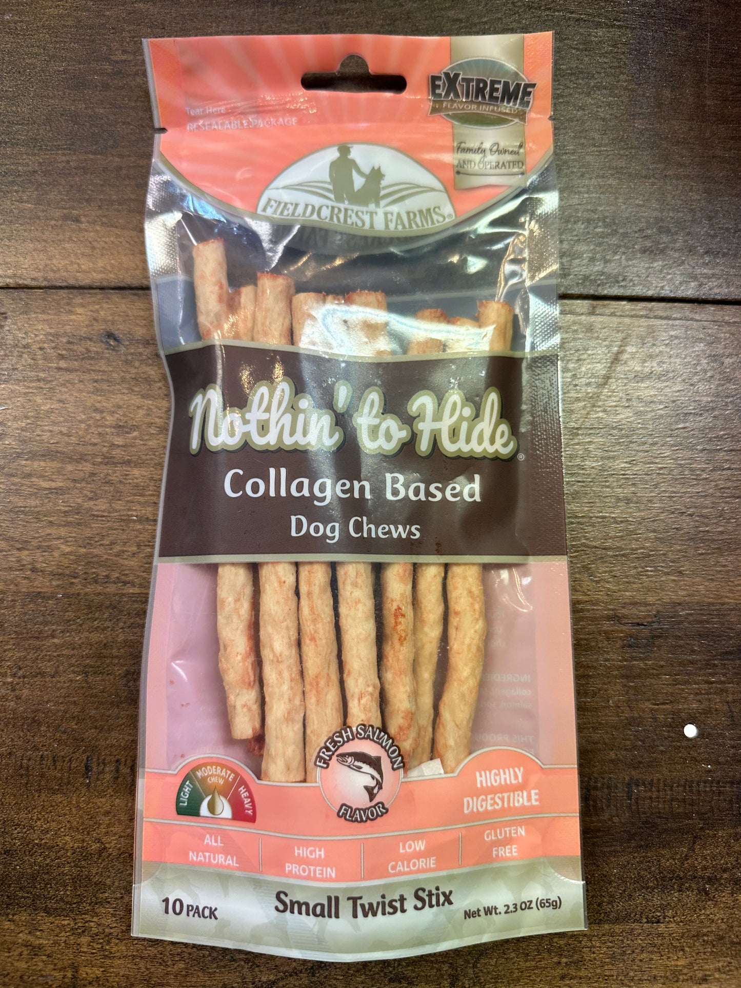 NOTHIN’ TO HIDE Twist Stix Salmon 10pk