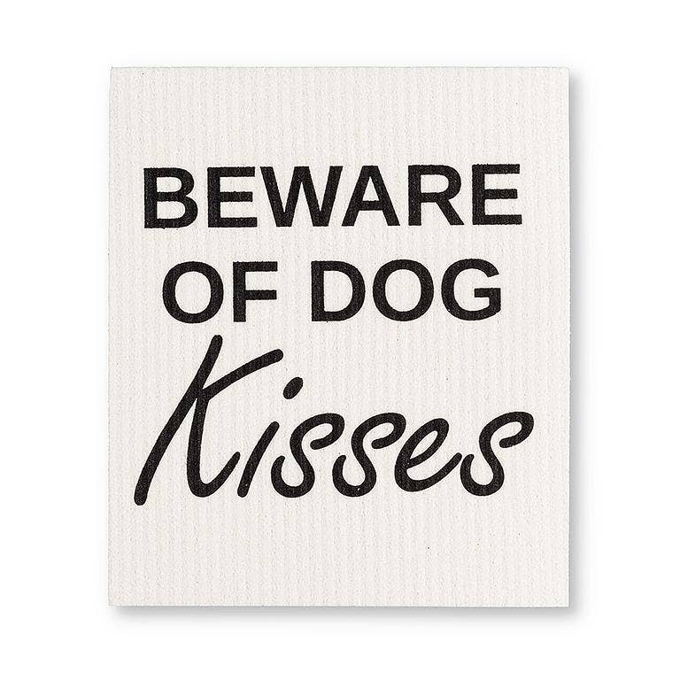 Set of Two Dog Kisses Dishcloths-6.5x8"L