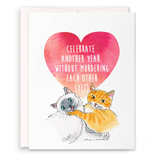 Murder Cats Couple - Funny Anniversary Card
