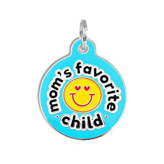Dog ID Tag with Personalized QR Code - Mom's Favorite Child 