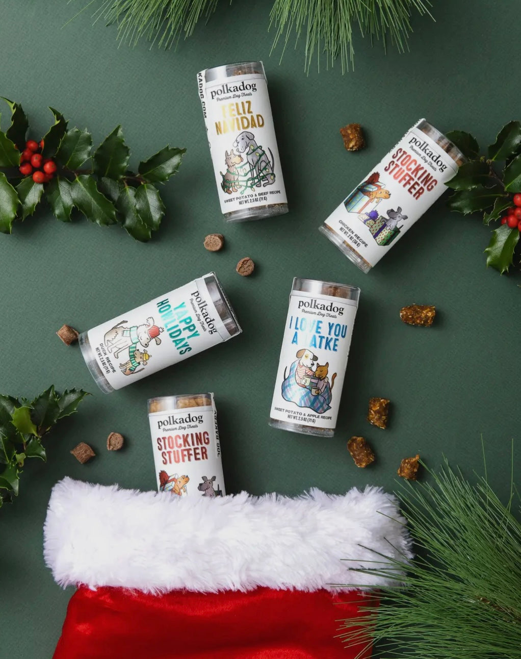 Holiday Mini Tube: Feliz Navidad - Dog Treats