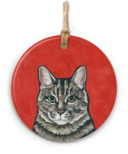 Brown Tabby Cat Ornament