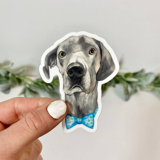 Great Dane With Bow Tie Sticker
