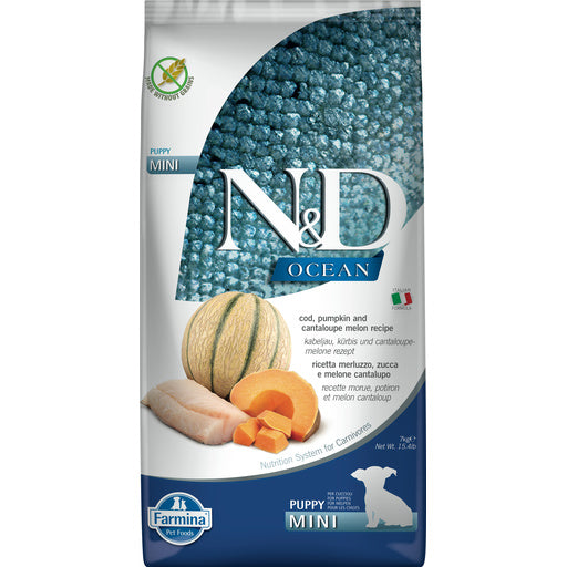Farmina Dog Dry GF OCEAN
Puppy Cod, Pumpkin, &
Cantaloupe Mini 5.5#
