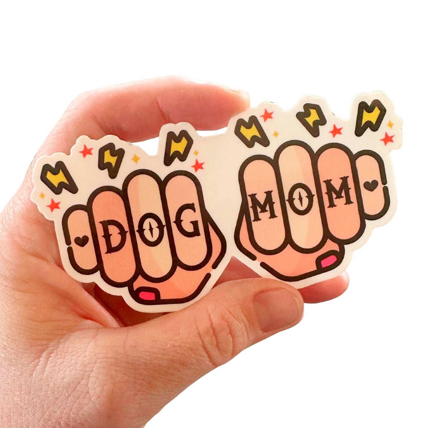 Tattoo Dog Mom Knuckles Sticker 🖤 