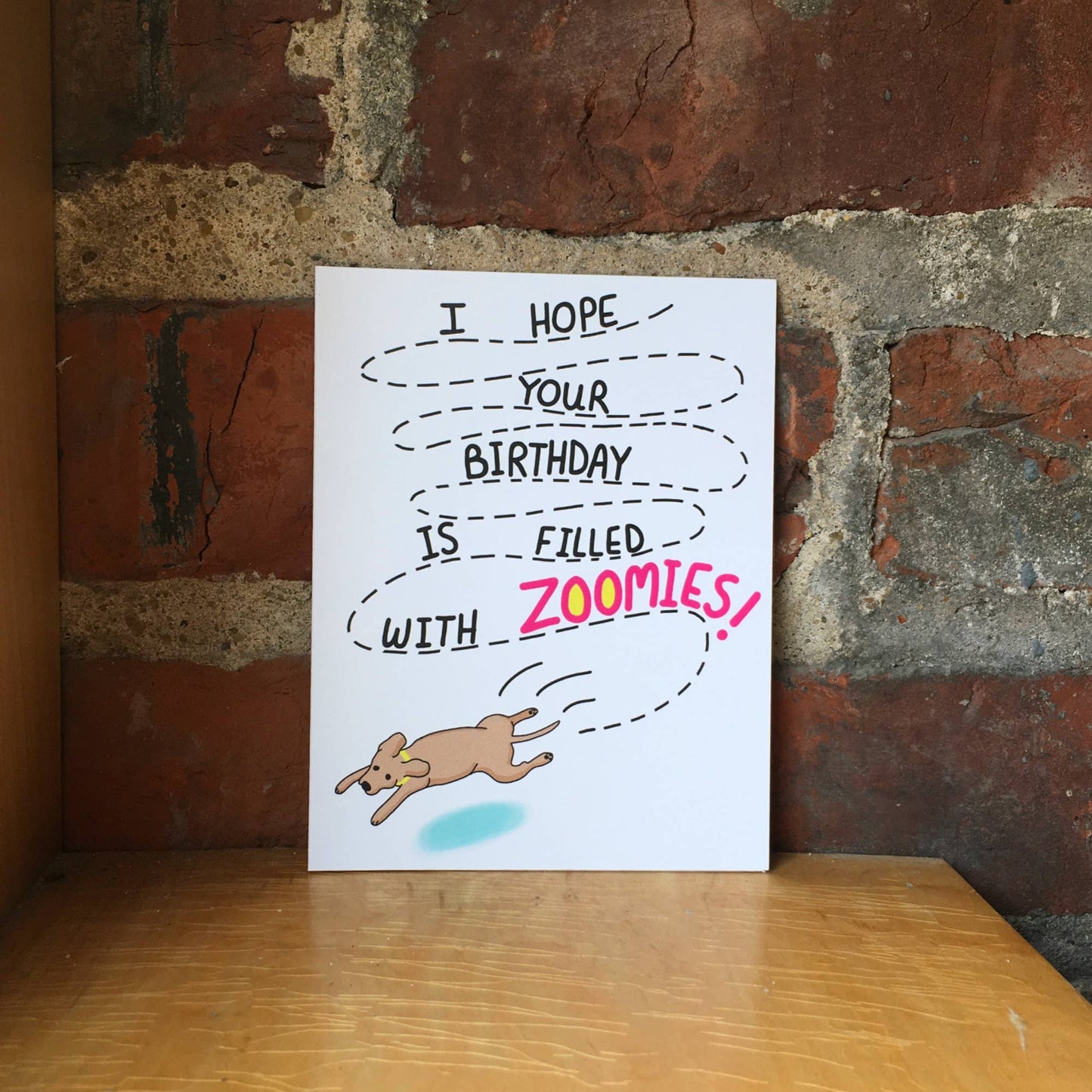 Dog Zoomies Birthday Card