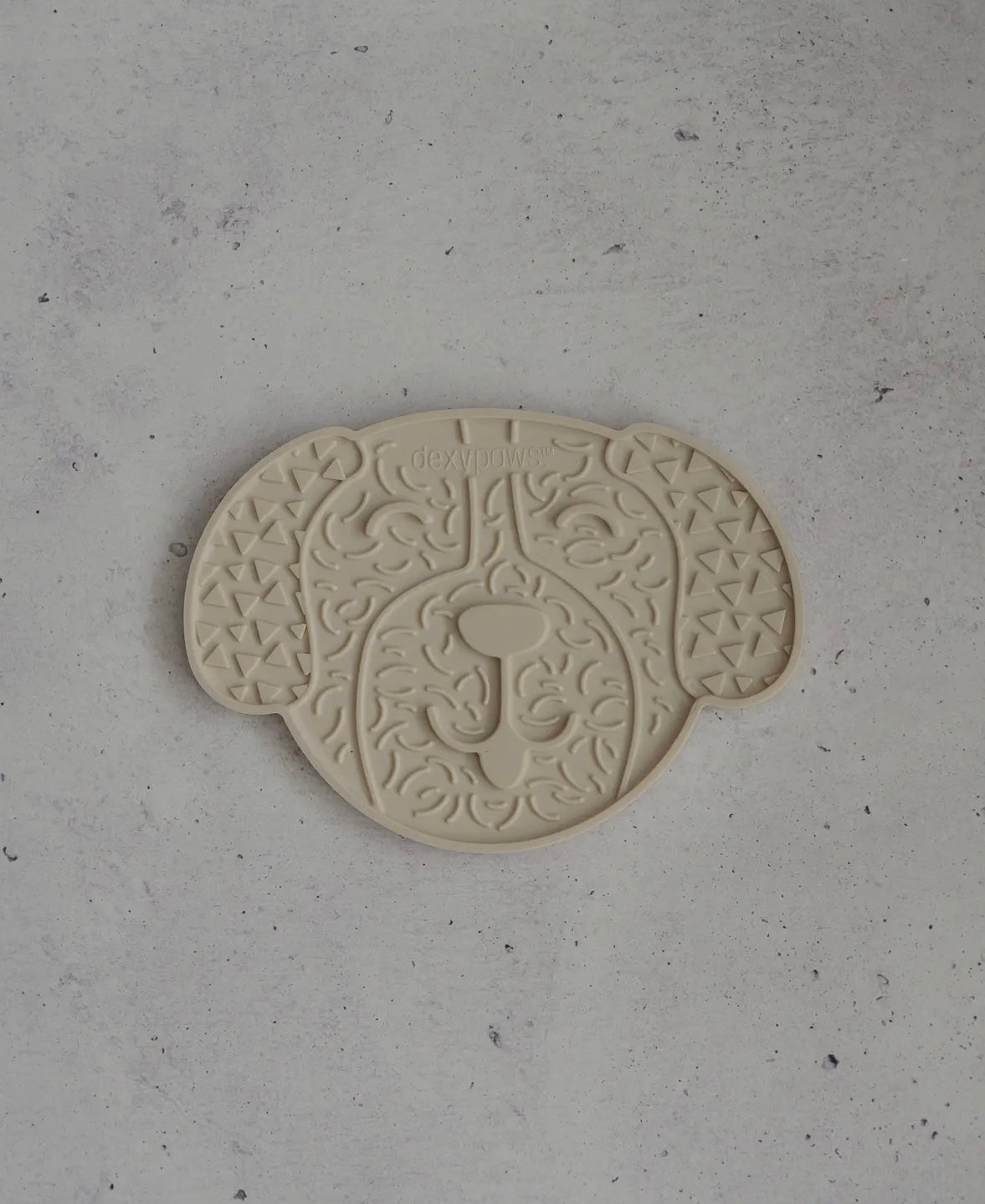 Cream Dog Head Enrichment Lick Mat