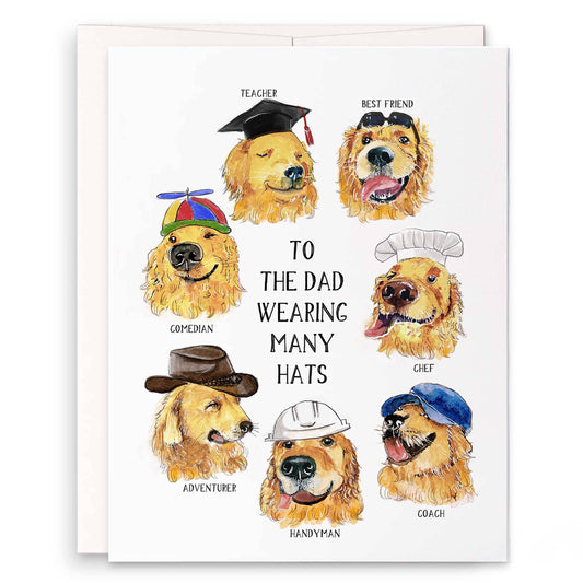 Dog Dad Hats - Funny Fathers Day Card