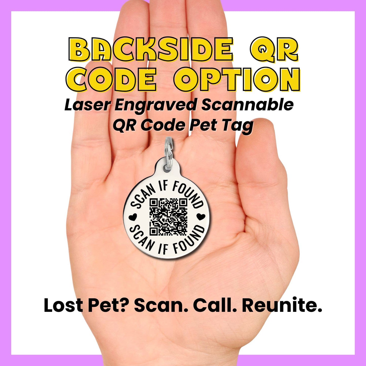 Dog Tag Collar Charm - Resident Crackhead - QR Code