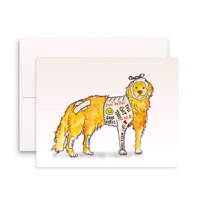Injured Dog - Sympathy Card