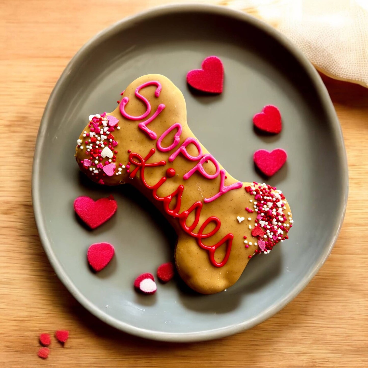 6 inch Sloppy Kisses PB bone dog treats