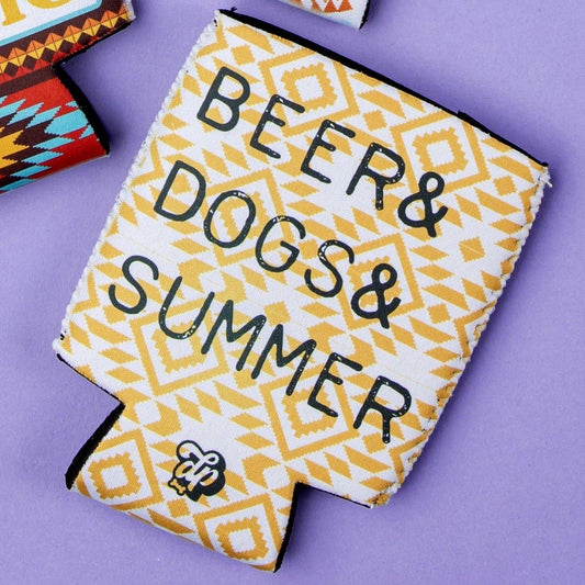 Beer, Dogs, Summer Can Insulator