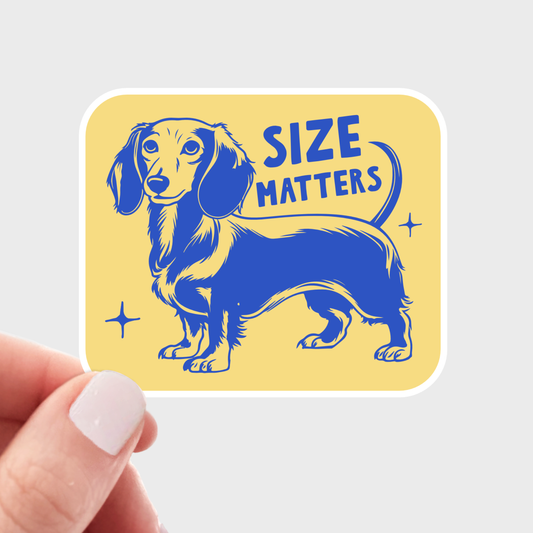 Size Matters Sticker - dachshund