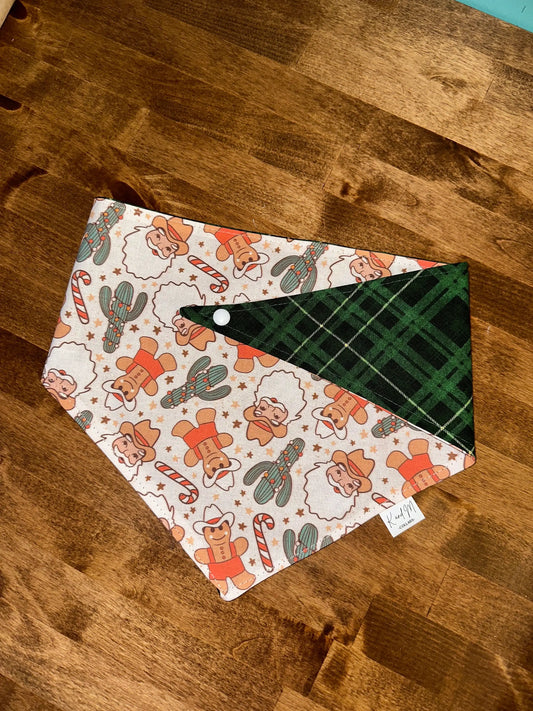 Cowboy Santa Reversible Dog Bandana