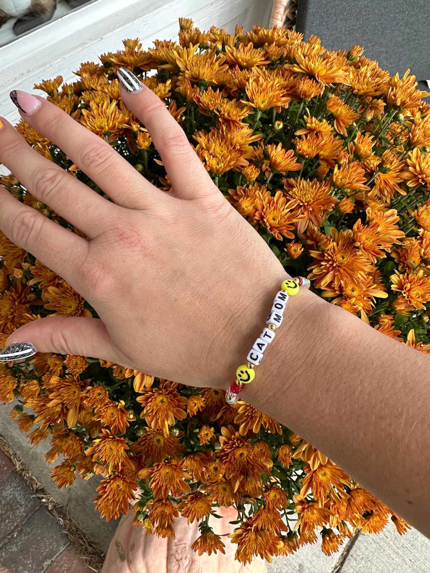 Cat Mom Word Bracelet