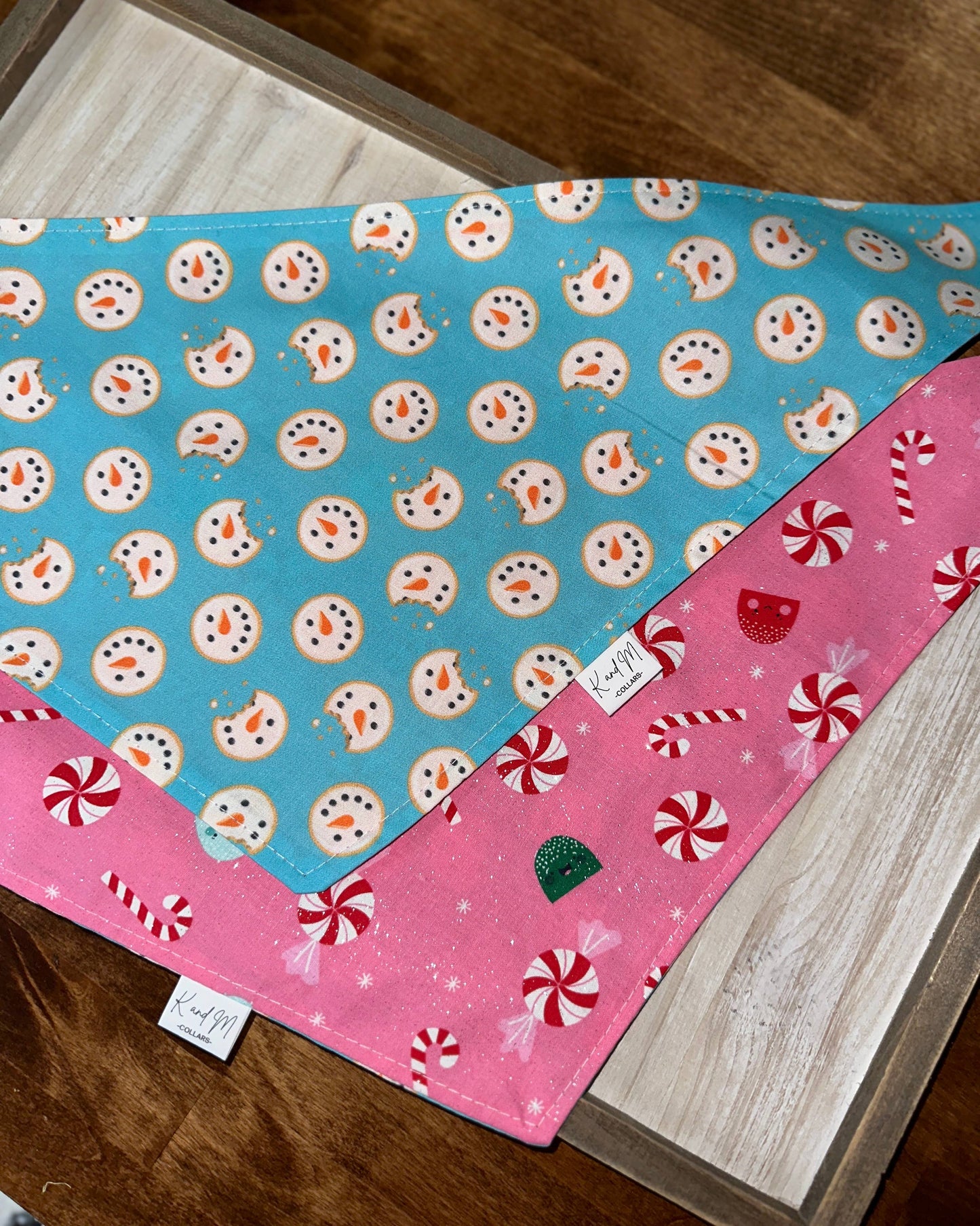Snowmen Sugar Cookies Reversible Dog Bandana