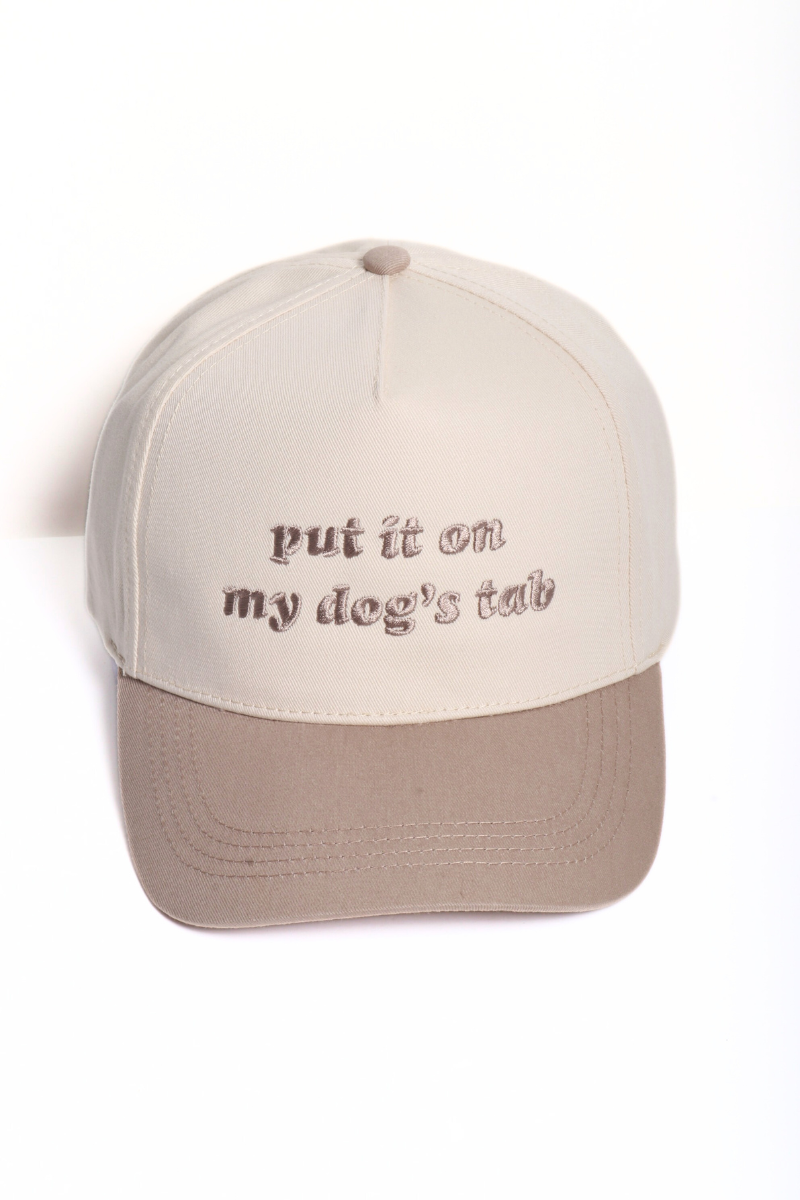 Put It On My Dog's Tab Embroidered Trucker Hat