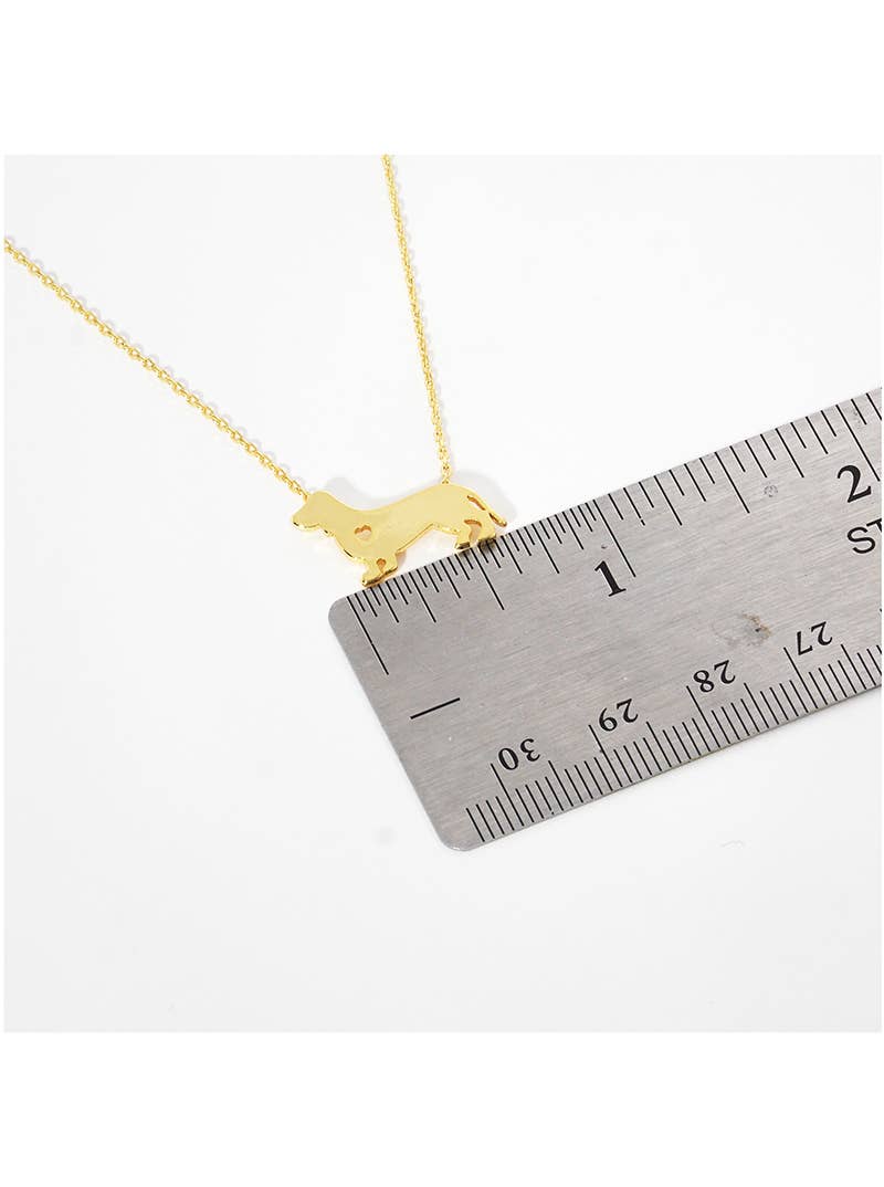 Gold Dipped Brass Dog Necklace
