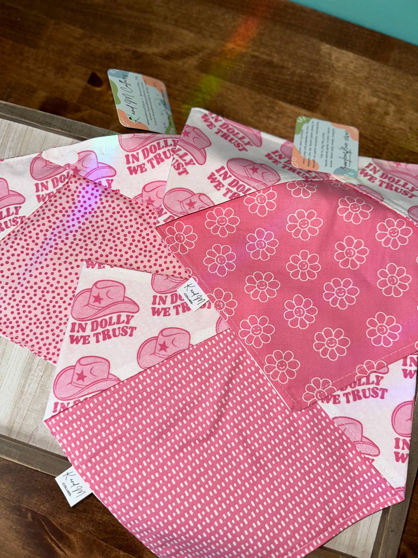 In Dolly We Trust Reversible Dog Bandana