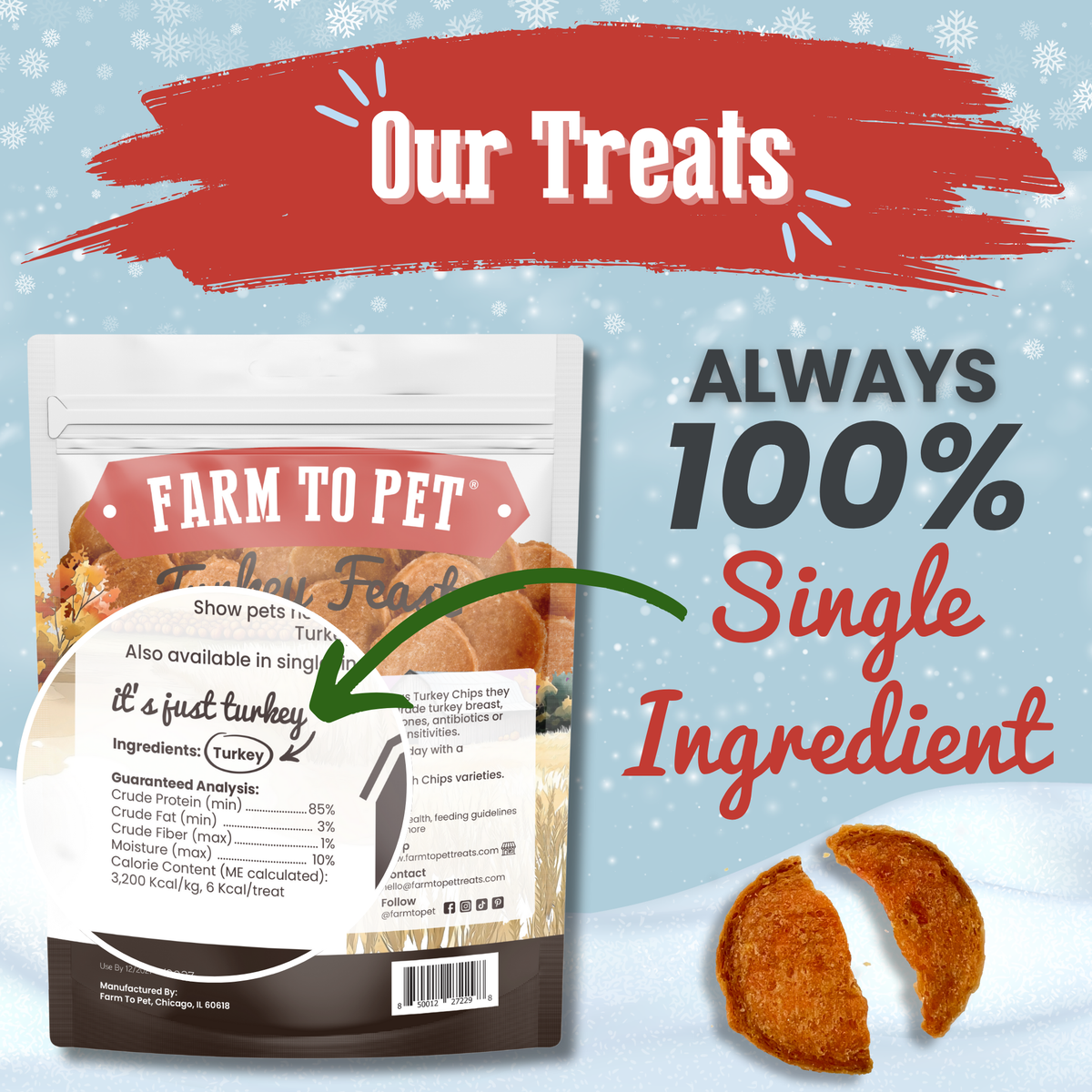 Turkey Feast Dog Treats (12 oz)
