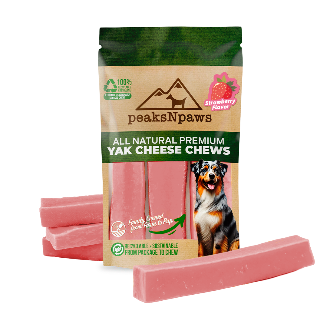 Strawberry Yak Milk Chews - Large Sized