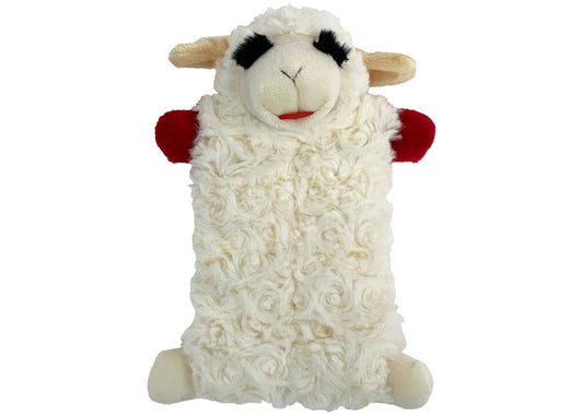 Lamb Chop Squeaker Mat Plush Dog Toy 9"