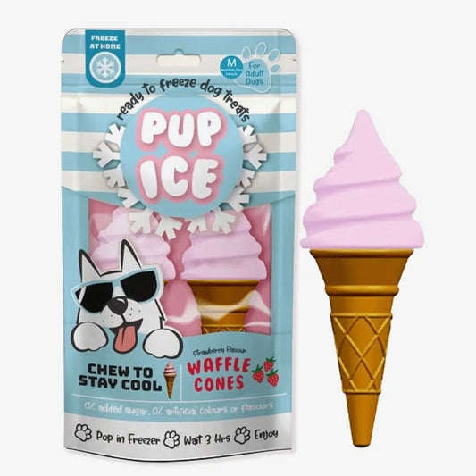 Pup Ice Waffle Cone Strawberry