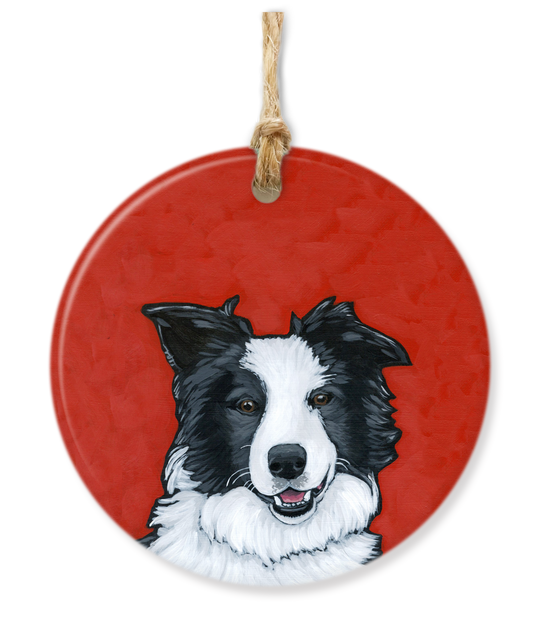 Border Collie Dog Ornament