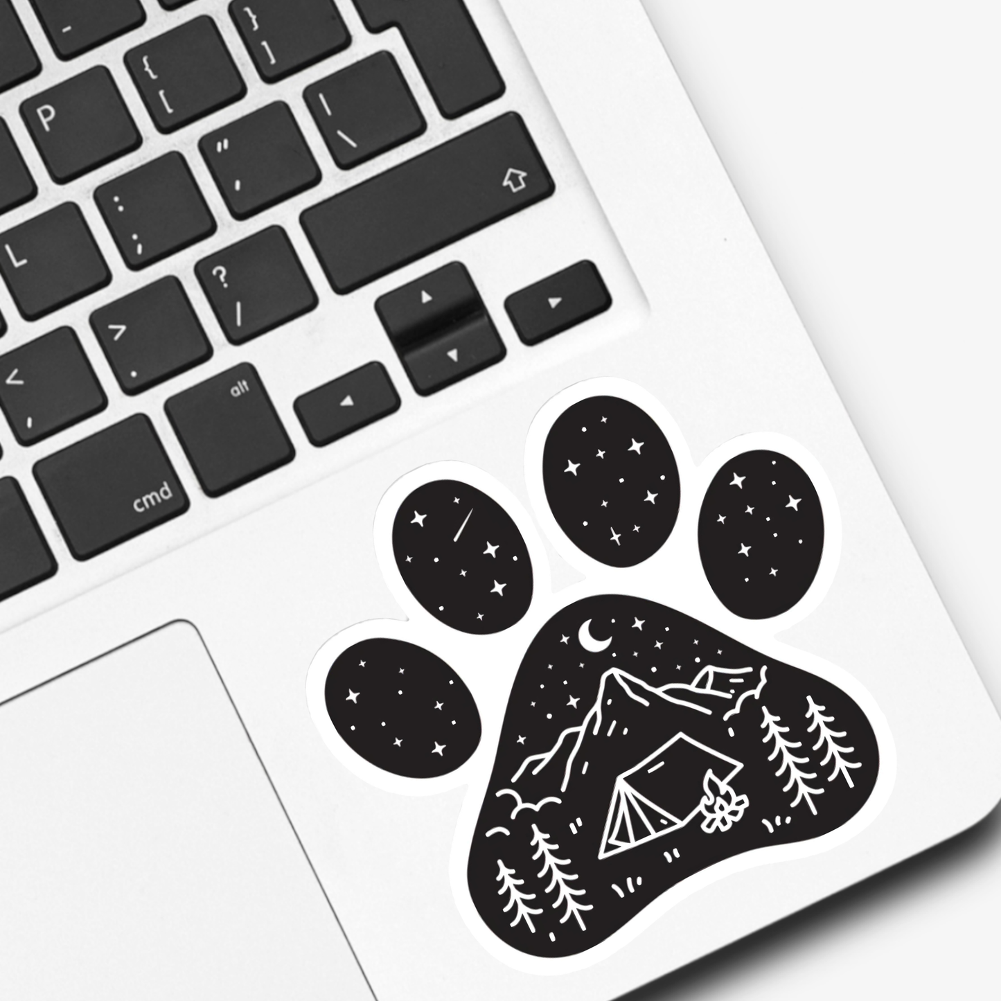 Dog Paw Camping Tent Sticker