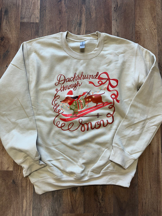 Dachshund Through The Snow Crewneck