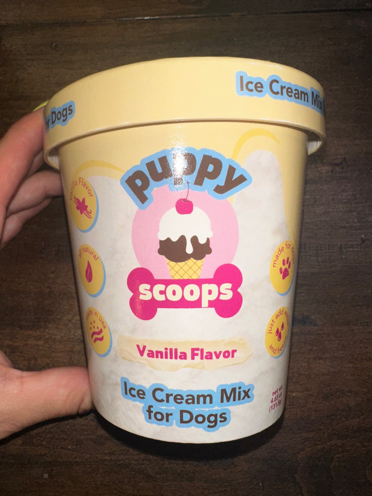 Puppy Scoops Vanilla Ice Cream Mix 4.65oz (makes pint)