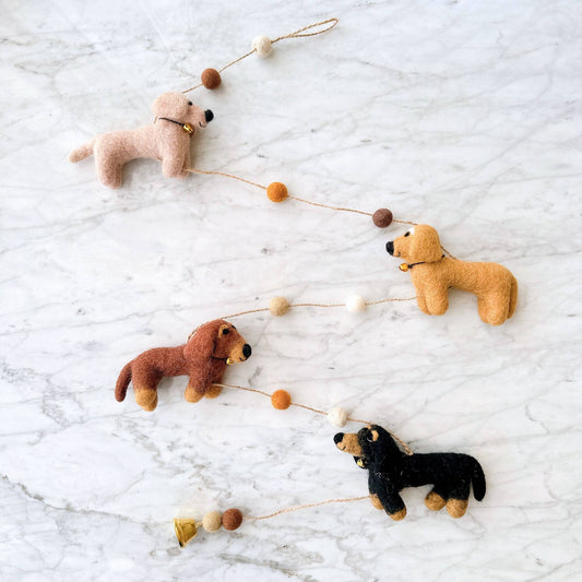 Felt Dachshund Dog Garland