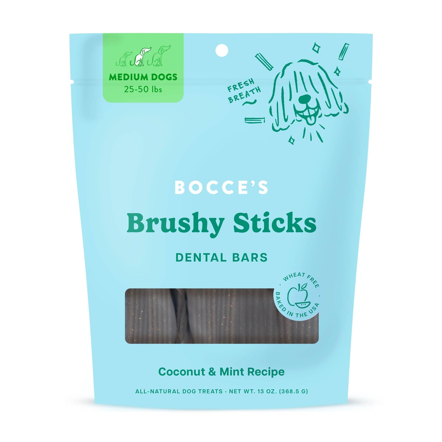 Bocce's Bakery Dailies Brushy Sticks Dog Dental Treats