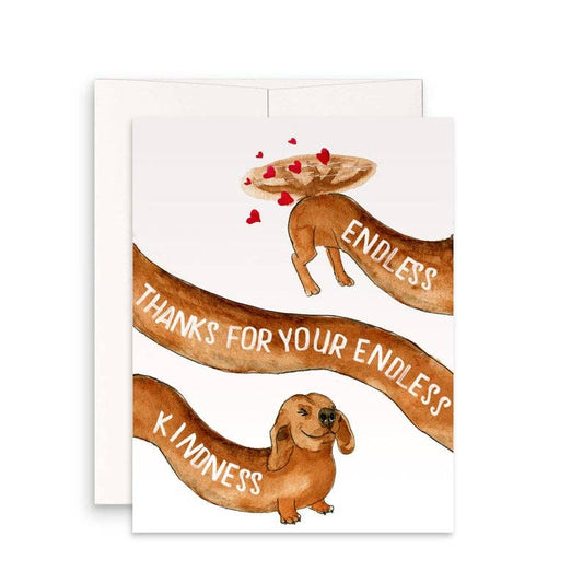 Endless Thanks Wiener - Funny Thank You Card