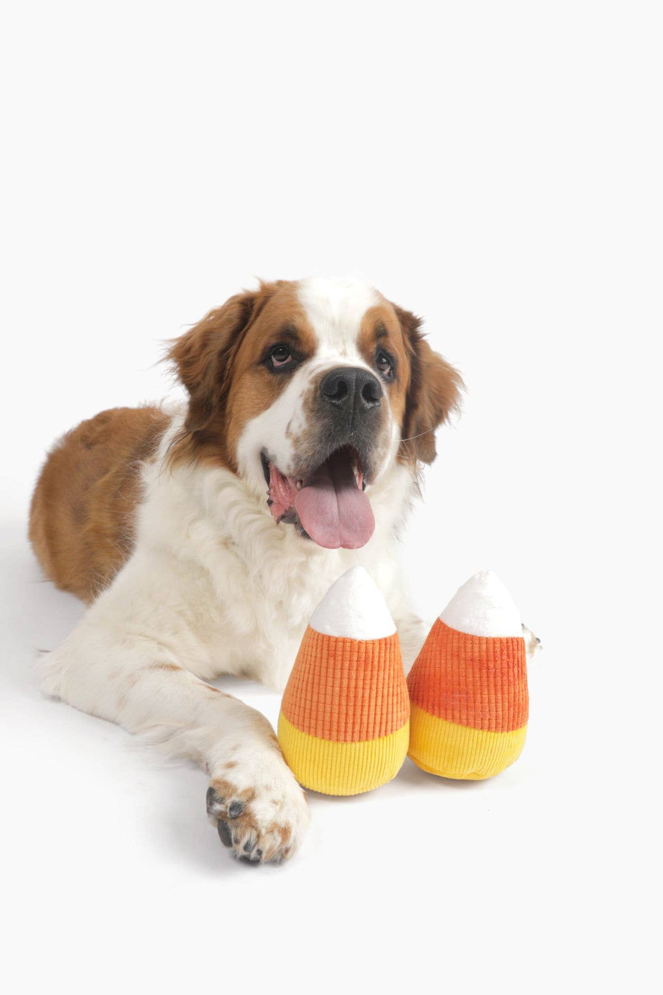 Midlee Plush Candy Corn Dog Toy- Set of 2