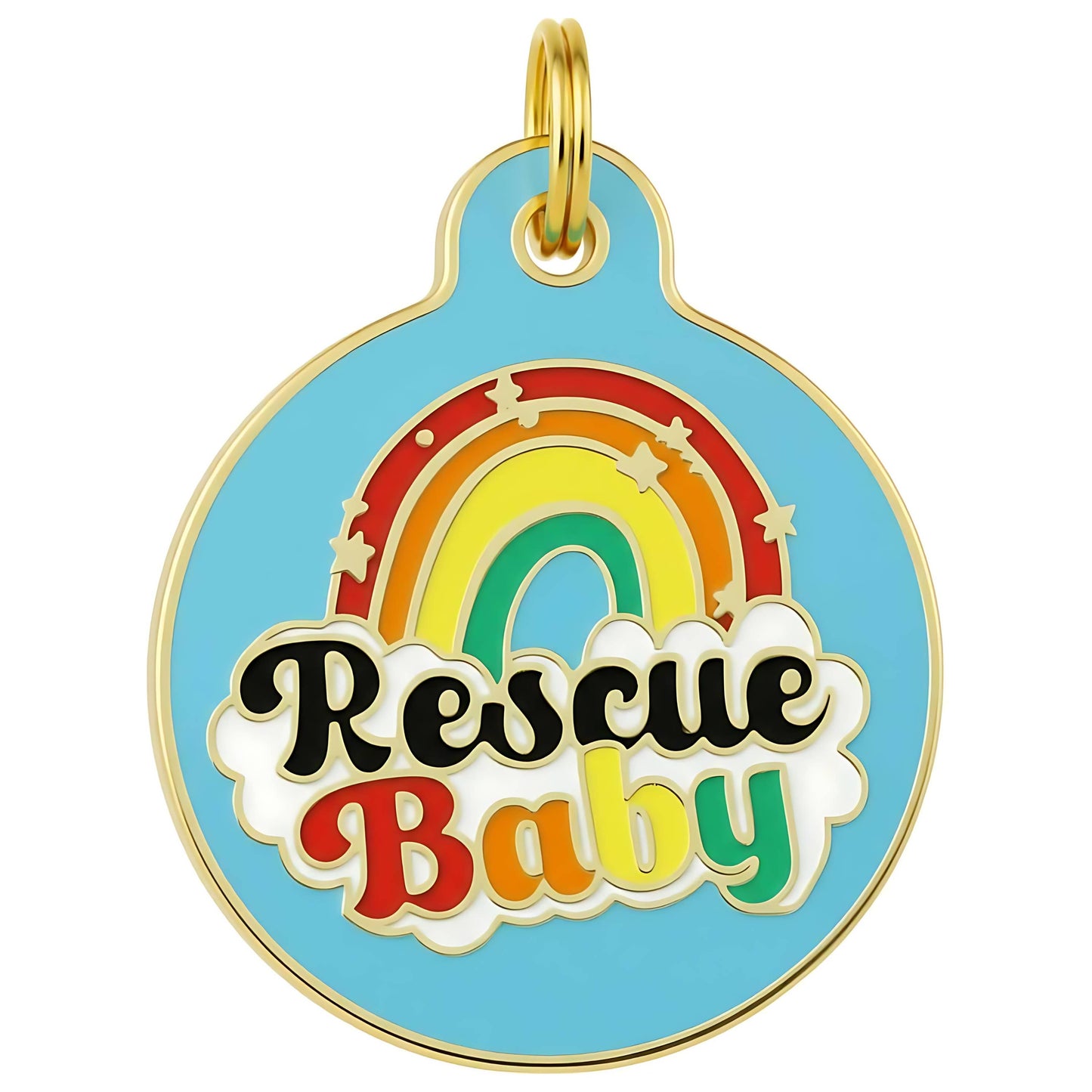 Pet ID Tag - Rescue Baby *Blue - QR CODE