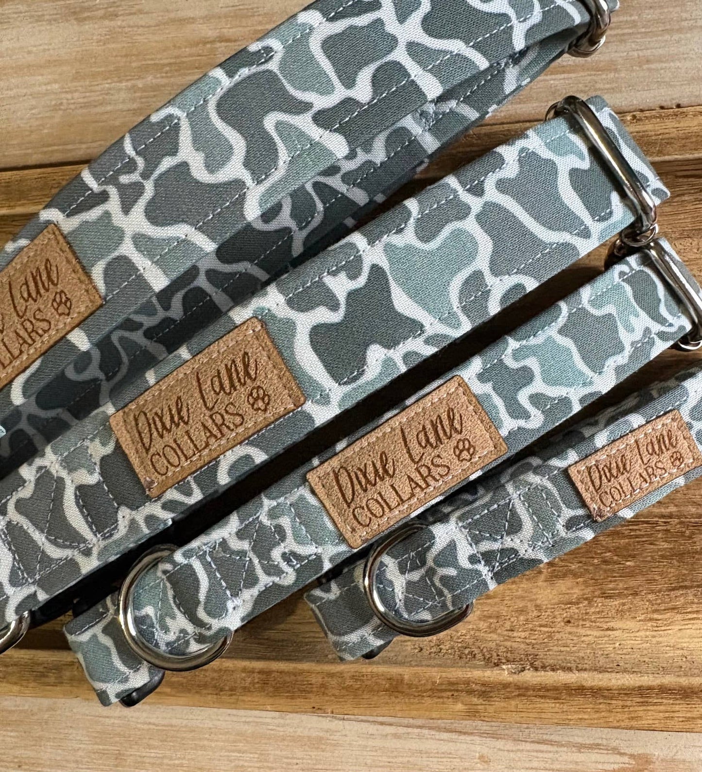 Camo Marsh Dog Collar, Gray Duck Camo, Camouflage