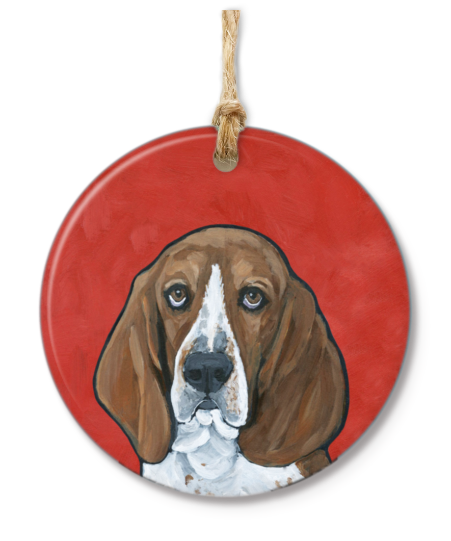 Basset Hound Dog Ornament