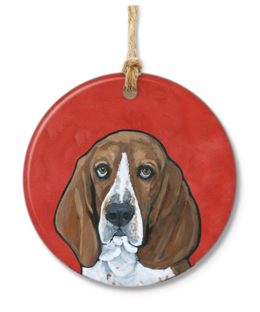 Basset Hound Dog Ornament