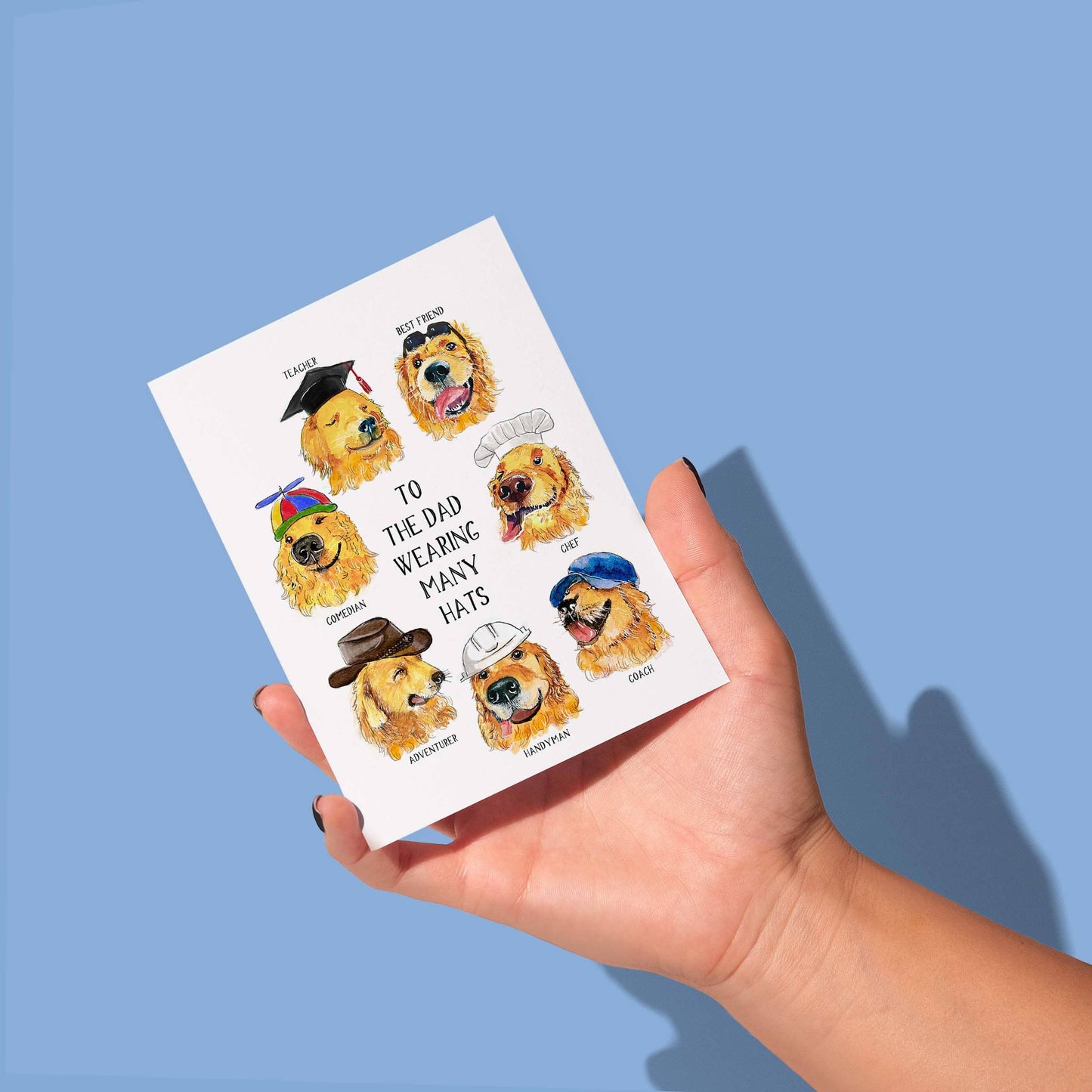 Dog Dad Hats - Funny Fathers Day Card