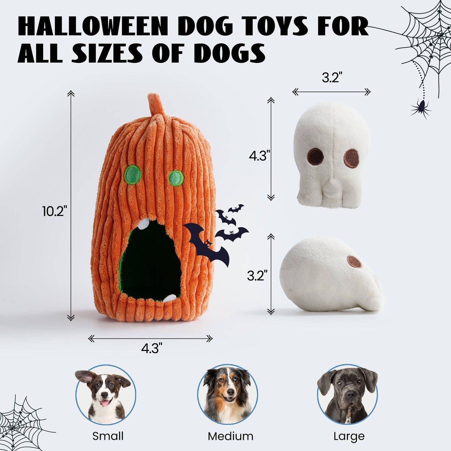 4 Piece Pumpkin & Skulls Puzzle Toys