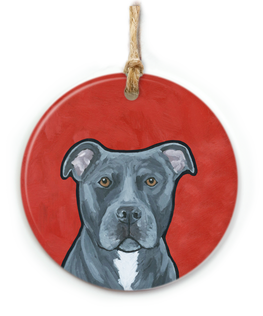 Pit Bull Staffordshire Terrier Dog Ornament