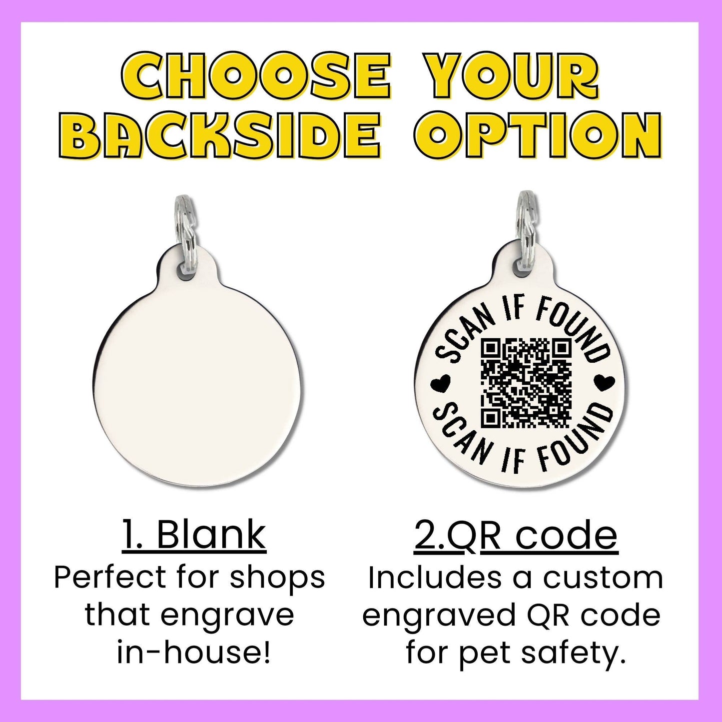 Enamel Dog Tag with Scannable Pet ID - Cutie with a Booty