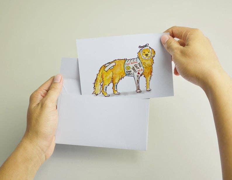 Injured Dog - Sympathy Card