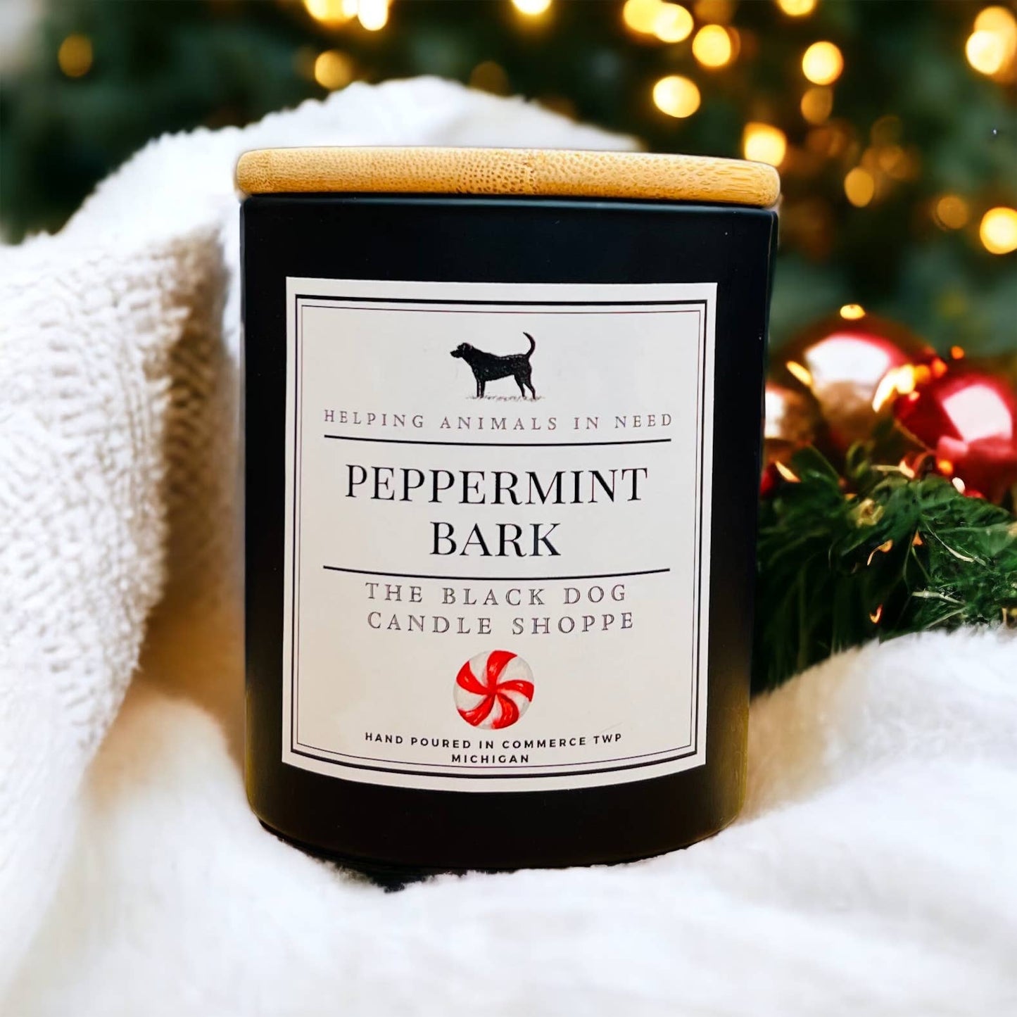 Christmas Candle - Peppermint Bark